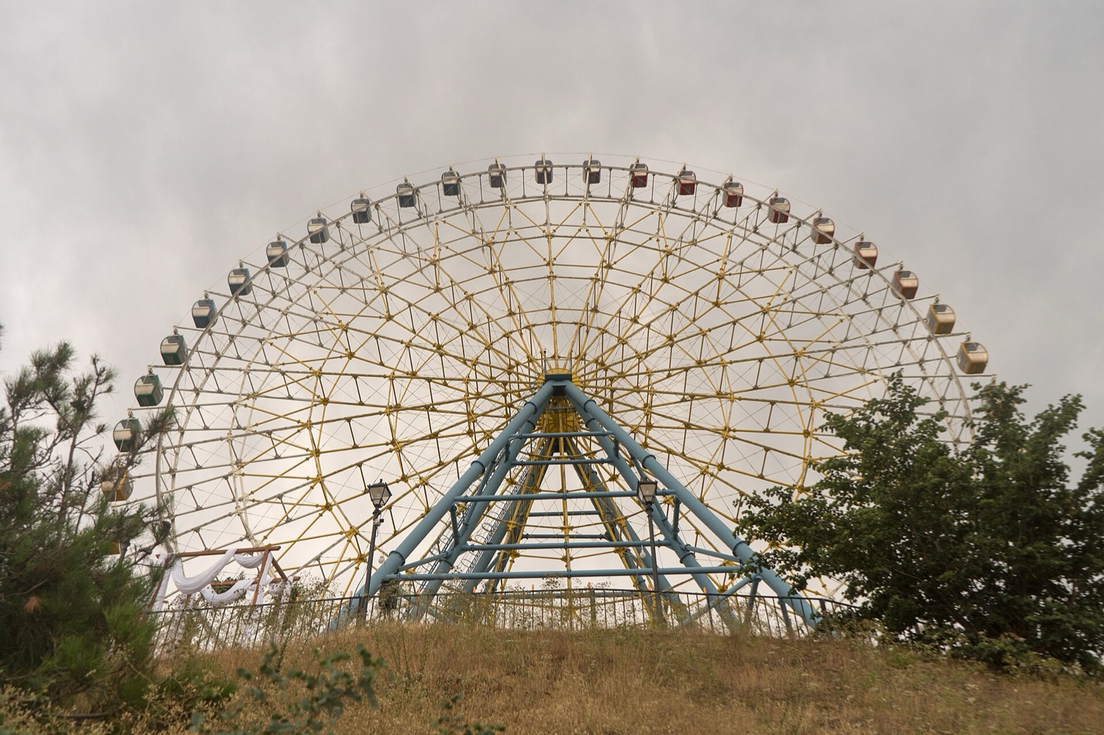 The Ferris wheel on the top of Mtatsminda